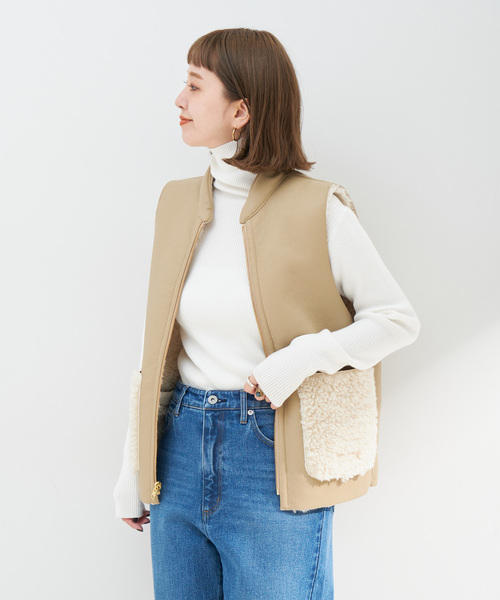 B.C STOCK(ベーセーストック)の「《追加》タートルリブニット(ニット/セーター・レディース・ホワイト/ブラック/ピンク/ブルー/ウッド/オレンジ系その他・FREE)」の17枚目の写真