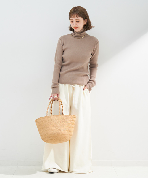 B.C STOCK(ベーセーストック)の「《追加》タートルリブニット(ニット/セーター・レディース・ホワイト/ブラック/ピンク/ブルー/ウッド/オレンジ系その他・FREE)」の22枚目の写真