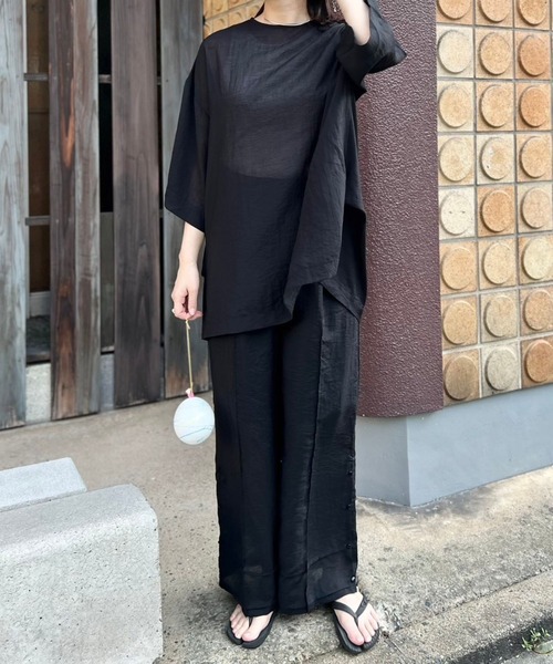 SHEER SIDESLIT PANTS（その他パンツ）｜Doux.（ドゥ）