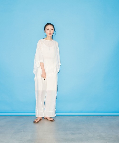 SHEER SIDESLIT PANTS（その他パンツ）｜Doux.（ドゥ）