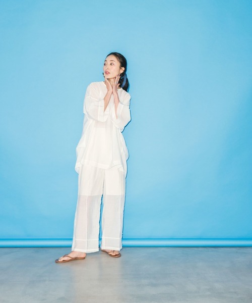 SHEER SIDESLIT PANTS（その他パンツ）｜Doux.（ドゥ）