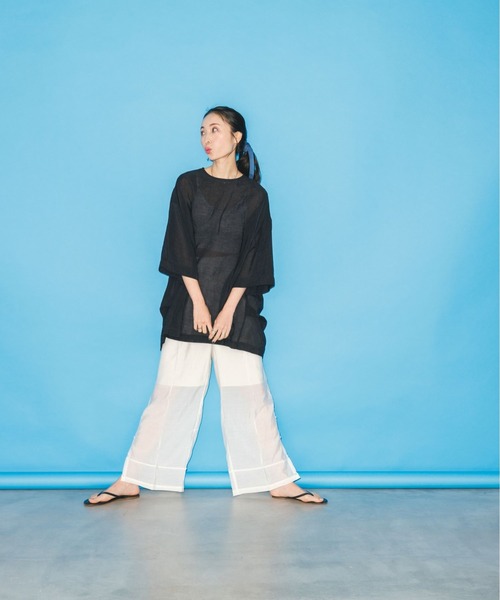 SHEER SIDESLIT PANTS（その他パンツ）｜Doux.（ドゥ）