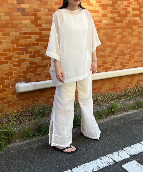 SHEER SIDESLIT PANTS（その他パンツ）｜Doux.（ドゥ）