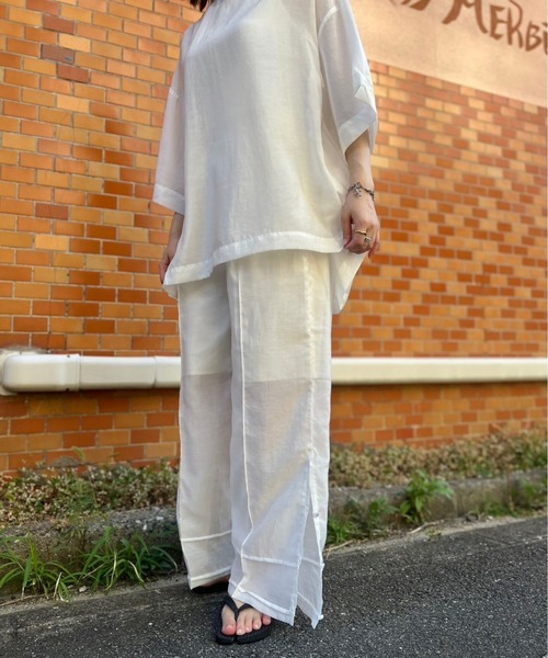 SHEER SIDESLIT PANTS（その他パンツ）｜Doux.（ドゥ）