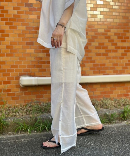 SHEER SIDESLIT PANTS（その他パンツ）｜Doux.（ドゥ）