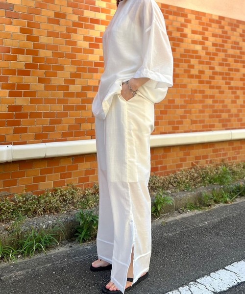 SHEER SIDESLIT PANTS（その他パンツ）｜Doux.（ドゥ）