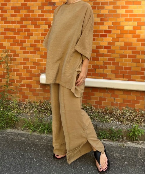 SHEER SIDESLIT PANTS（その他パンツ）｜Doux.（ドゥ）