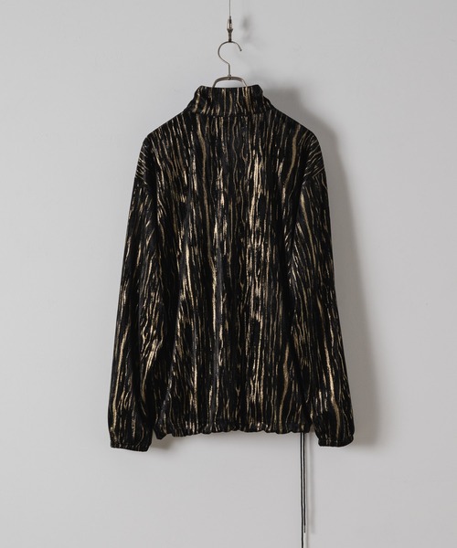 CASPER JOHN(キャスパージョン)の「Foilvelor half zip sweat/ホイルベロアハーフジップスウェット(スウェット・メンズ・ブラック/グレー・X-SMALL/SMALL/MEDIUM/LARGE)」の15枚目の写真