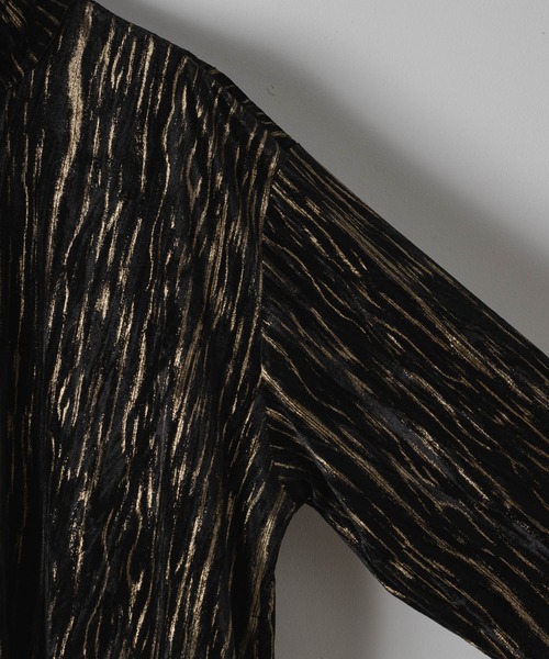 CASPER JOHN(キャスパージョン)の「Foilvelor half zip sweat/ホイルベロアハーフジップスウェット(スウェット・メンズ・ブラック/グレー・X-SMALL/SMALL/MEDIUM/LARGE)」の18枚目の写真