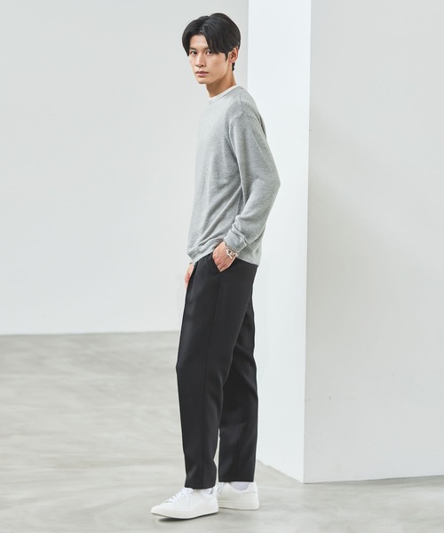 ESSENTIALS WARDROBE(エッセンシャルワードローブ)の「マイクロメランジシャギー長袖クルーネックニット(ニット/セーター・メンズ・チャコール/ブラウン/グレー/ブラック・L/M/S/XL)」の17枚目の写真