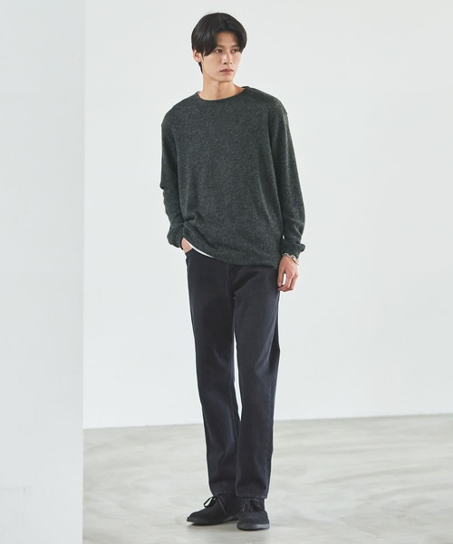 ESSENTIALS WARDROBE(エッセンシャルワードローブ)の「マイクロメランジシャギー長袖クルーネックニット(ニット/セーター・メンズ・チャコール/ブラウン/グレー/ブラック・L/M/S/XL)」の21枚目の写真