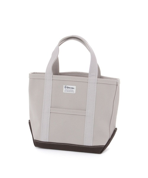 ORCIVAL(オーシバル)の「【ORCIVAL(オーシバル)】帆布ミニトートバッグ(トートバッグ・レディース・チャコール/ネイビー/ブルー/オレンジ/グリーン/スモーク/ライトブルー/その他1/ライトグレー・0)」の1枚目の写真