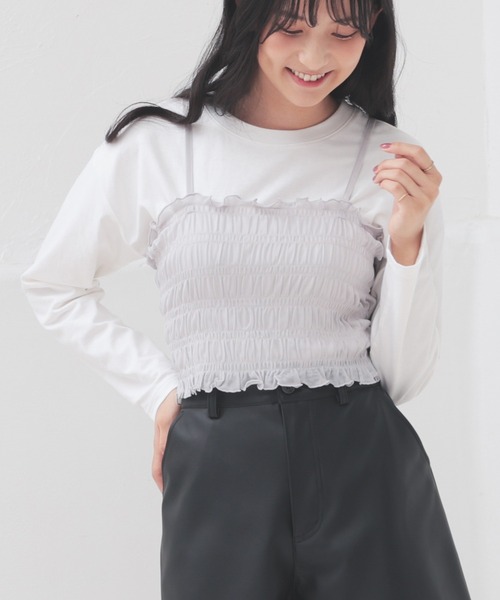 セール】Tシャツ付ビスチェ（Tシャツ/カットソー）｜Honeys（ハニーズ