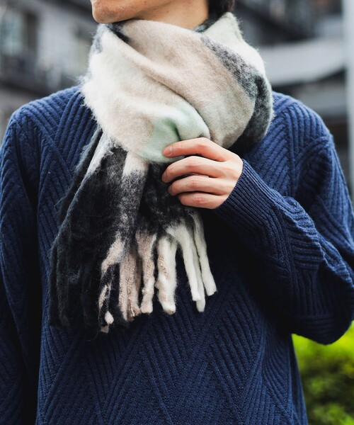 ユニセックス】シャギーチェック マフラー（マフラー）｜BEAMS HEART