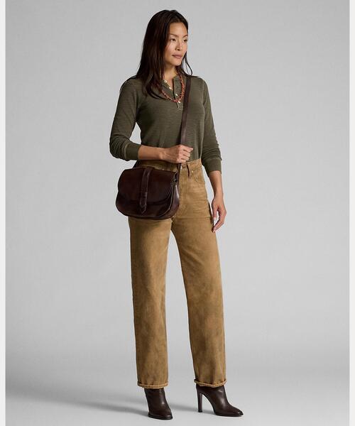 RRL(ダブル アール エル)の「ガーメントダイド ワッフルニット ヘンリーネック(ニット/セーター・レディース・グリーン・3/2/1/5/4)」の8枚目の写真