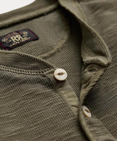 RRL(ダブル アール エル)の「ガーメントダイド ワッフルニット ヘンリーネック(ニット/セーター・レディース・グリーン・3/2/1/5/4)」の5枚目の写真
