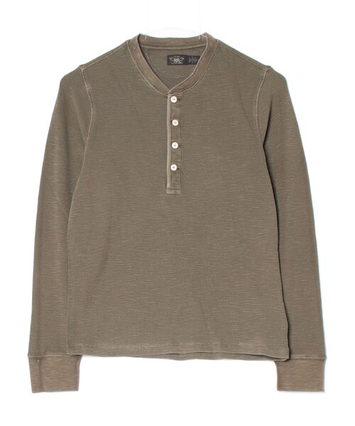 RRL(ダブル アール エル)の「ガーメントダイド ワッフルニット ヘンリーネック(ニット/セーター・レディース・グリーン・3/2/1/5/4)」の3枚目の写真