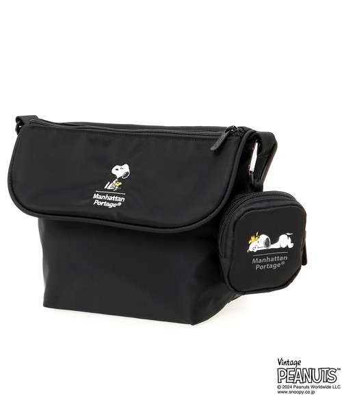 Manhattan Portage(マンハッタンポーテージ)の「Manhattan Portage/マンハッタンポーテージ ショルダーバッグ Nylon Messenger Bag Flap Zipper Pocket PEANUTS ピーナッツ MP1603FZPPEANUTSFW24(ショルダーバッグ・メンズ・ブラック・FREE)」の7枚目の写真