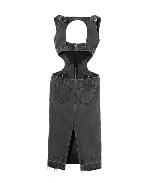FETICO（フェティコ）の「fetico SQUARE-NECK BUSTIER DENIM DRESS FTC242-0803（ドレス・レディース・ブラック・1）」の2枚目の写真