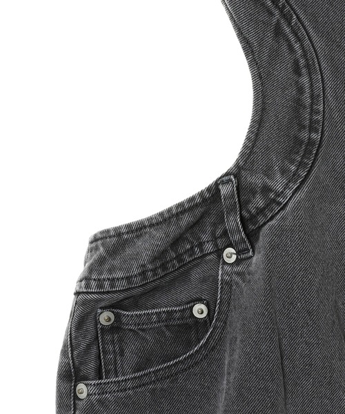 FETICO（フェティコ）の「fetico SQUARE-NECK BUSTIER DENIM DRESS FTC242-0803（ドレス・レディース・ブラック・1）」の4枚目の写真
