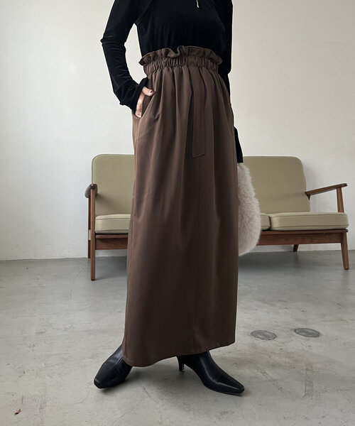 CAPRICIEUX LE'MAGE（カプリシューレマージュ）の「【低身長サイズあり】ベロアドッキングワンピース（ワンピース・レディース・ブラック/ベージュ・FREE/PS）」の8枚目の写真