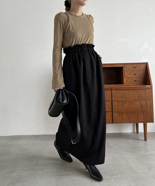 CAPRICIEUX LE'MAGE（カプリシューレマージュ）の「【低身長サイズあり】ベロアドッキングワンピース（ワンピース・レディース・ブラック/ベージュ・FREE/PS）」の14枚目の写真