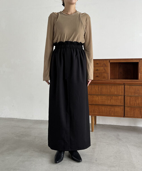 CAPRICIEUX LE'MAGE（カプリシューレマージュ）の「【低身長サイズあり】ベロアドッキングワンピース（ワンピース・レディース・ブラック/ベージュ・FREE/PS）」の19枚目の写真