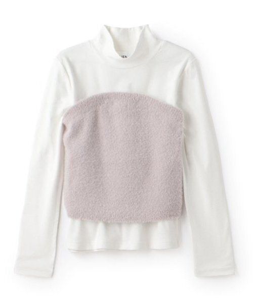 petit main LIEN(プティマインリアン)の「【親子リンク】キラキラニットビスチェセット(Tシャツ/カットソー・レディース・シルバーグレー/ラベンダー・FREE)」の5枚目の写真
