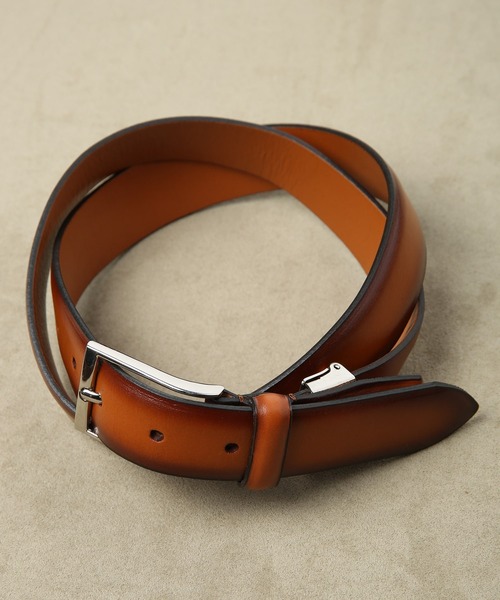 CROWDED CLOSET（クラウデッドクローゼット）の「タンニンレザーベルト（ベルト・メンズ・ブラック/キャメル・FREE）」の2枚目の写真