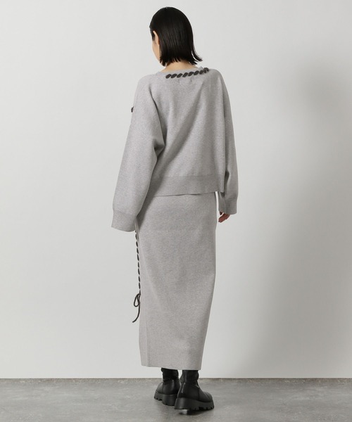 LAKOLE（ラコレ）の「ハンドステッチニットプルオーバー / 143183（ニット/セーター・レディース・チャコール/モカ/アイボリー/ブラック/ライトグレー/ブラウン・FREE）」の12枚目の写真