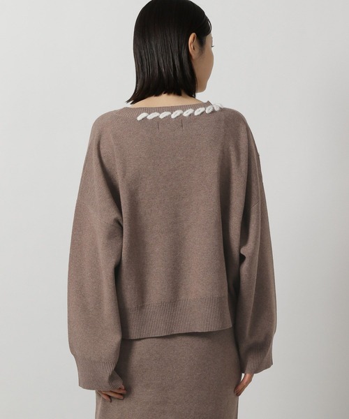 LAKOLE（ラコレ）の「ハンドステッチニットプルオーバー / 143183（ニット/セーター・レディース・チャコール/モカ/アイボリー/ブラック/ライトグレー/ブラウン・FREE）」の9枚目の写真