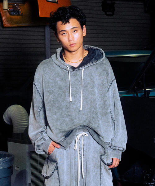DANKE SCHON(ダンケシェーン)の「DankeSchon/ダンケシェーン/CHEMICAL SWEAT HOODIE(パーカー・レディース・グレー/ブラック・L/M)」の12枚目の写真