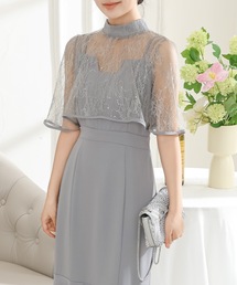 【2点セット】 レース ボレロ付き Vスリット キャミソール マーメイド ワンピース