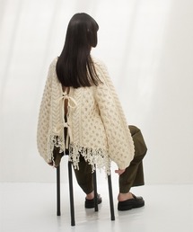 【leinwande】Hand Cable Knit Top