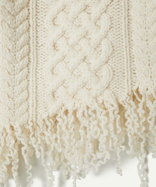 leinwande（ラインヴァンド）の「【leinwande】Hand Cable Knit Top（ニット/セーター・レディース・グレー/ホワイト・ONE SIZE）」の10枚目の写真