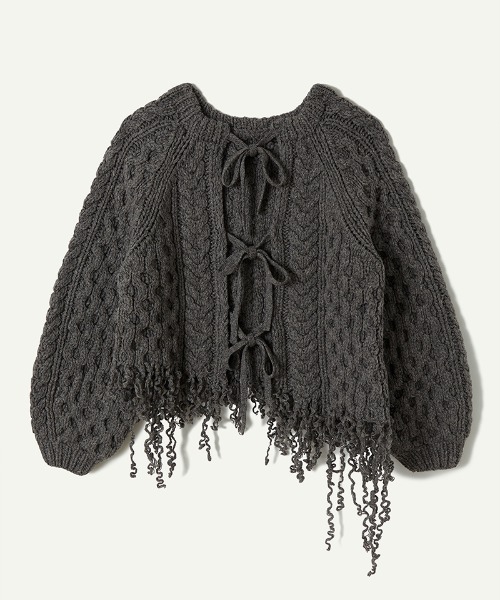 leinwande（ラインヴァンド）の「【leinwande】Hand Cable Knit Top（ニット/セーター・レディース・グレー/ホワイト・ONE SIZE）」の7枚目の写真