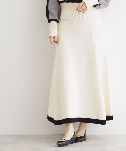 THE SHOP TK (ザ ショップ ティーケー )の「◆【上下セットアイテム】配色ニットセットアップ/洗える(セットアップ・レディース・アイボリー系4/ブラウン系その他5/ブラック系4・12/13)」の9枚目の写真