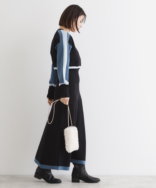 THE SHOP TK (ザ ショップ ティーケー )の「◆【上下セットアイテム】配色ニットセットアップ/洗える(セットアップ・レディース・アイボリー系4/ブラウン系その他5/ブラック系4・12/13)」の15枚目の写真