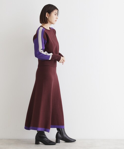 THE SHOP TK (ザ ショップ ティーケー )の「◆【上下セットアイテム】配色ニットセットアップ/洗える(セットアップ・レディース・アイボリー系4/ブラウン系その他5/ブラック系4・12/13)」の18枚目の写真