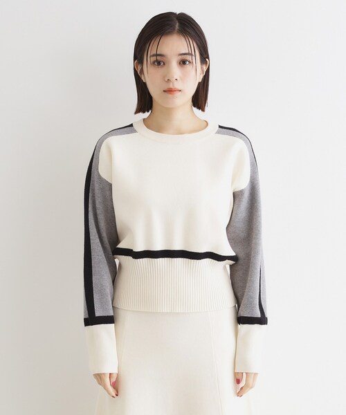 THE SHOP TK (ザ ショップ ティーケー )の「◆【上下セットアイテム】配色ニットセットアップ/洗える(セットアップ・レディース・アイボリー系4/ブラウン系その他5/ブラック系4・12/13)」の21枚目の写真