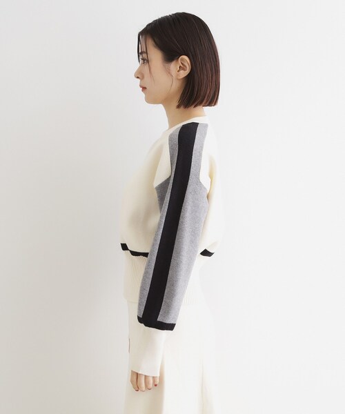 THE SHOP TK (ザ ショップ ティーケー )の「◆【上下セットアイテム】配色ニットセットアップ/洗える(セットアップ・レディース・アイボリー系4/ブラウン系その他5/ブラック系4・12/13)」の22枚目の写真