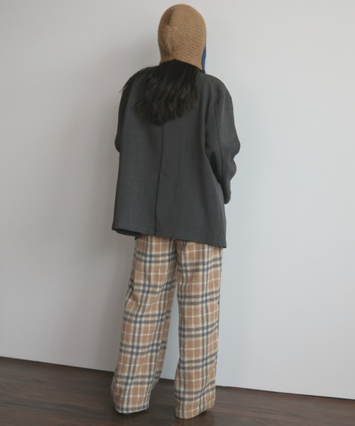 MERLOT（メルロー）の「モヘアライクバイカラーニットフライトキャップ（ニットキャップ/ビーニー・レディース・グレー/ブラウン・FREE）」の15枚目の写真