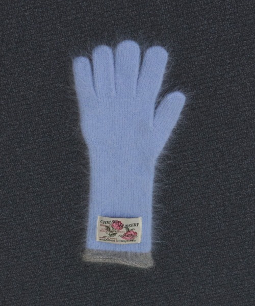 GIUNON（ジウノン）の「mohair touch bicolor gloves / モヘアタッチバイカラー手袋（手袋・レディース・ミント/ブルー/グレー/ホワイト/ブラウン・FREE）」の5枚目の写真