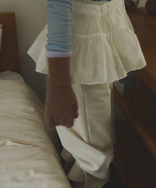 GIUNON（ジウノン）の「mohair touch bicolor gloves / モヘアタッチバイカラー手袋（手袋・レディース・ミント/ブルー/グレー/ホワイト/ブラウン・FREE）」の17枚目の写真