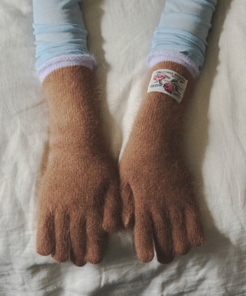 GIUNON（ジウノン）の「mohair touch bicolor gloves / モヘアタッチバイカラー手袋（手袋・レディース・ミント/ブルー/グレー/ホワイト/ブラウン・FREE）」の19枚目の写真