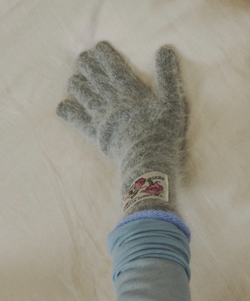 GIUNON（ジウノン）の「mohair touch bicolor gloves / モヘアタッチバイカラー手袋（手袋・レディース・ミント/ブルー/グレー/ホワイト/ブラウン・FREE）」の11枚目の写真