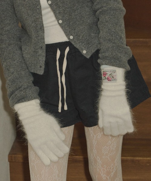 GIUNON（ジウノン）の「mohair touch bicolor gloves / モヘアタッチバイカラー手袋（手袋・レディース・ミント/ブルー/グレー/ホワイト/ブラウン・FREE）」の8枚目の写真