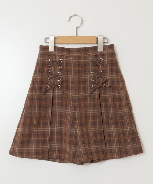a.v.v（アーヴェヴェ）の「[140-150]ダブルレースアップショートパンツ（その他パンツ・キッズ・グレー/ベージュ・150/140）」の5枚目の写真