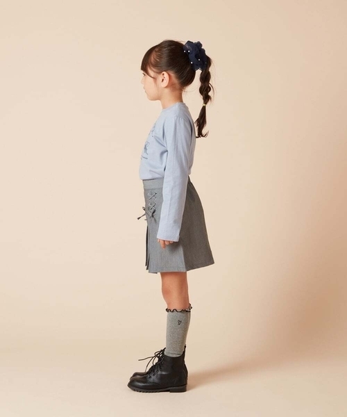 a.v.v（アーヴェヴェ）の「[140-150]ダブルレースアップショートパンツ（その他パンツ・キッズ・グレー/ベージュ・150/140）」の17枚目の写真