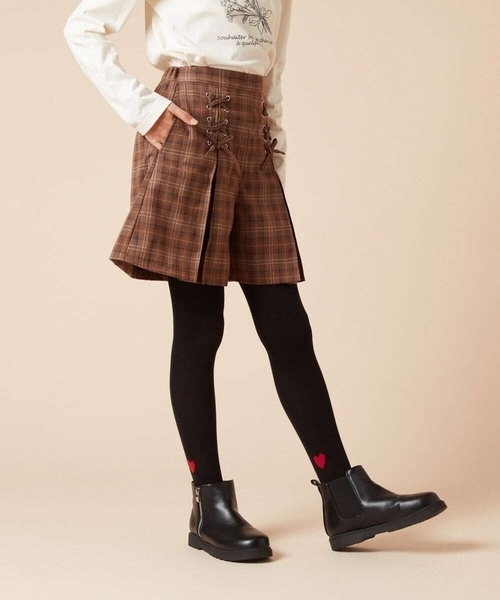 a.v.v（アーヴェヴェ）の「[140-150]ダブルレースアップショートパンツ（その他パンツ・キッズ・グレー/ベージュ・150/140）」の21枚目の写真